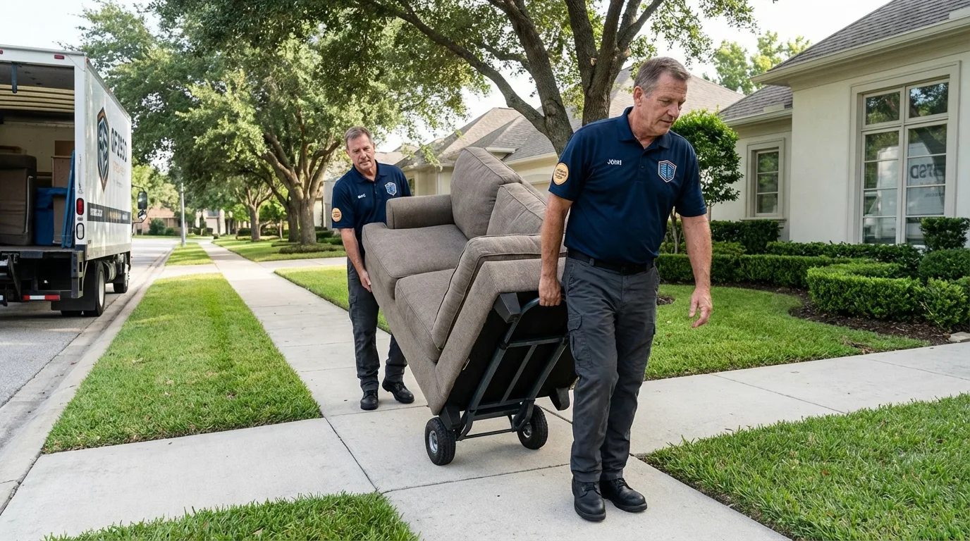 Local residential moving crew loading furniture in Port Saint Lucie, FL
